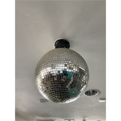 Disco equipment - Four Peavey Impulse 1012 2000W speakers, two Polaris disco lights, two stainless disco lights, laser light and disco ball- LOT SUBJECT TO VAT ON THE HAMMER PRICE - To be collected by appointment from The Ambassador Hotel, 36-38 Esplanade, Scarborough YO11 2AY. ALL GOODS MUST BE REMOVED BY WEDNESDAY 15TH JUNE.