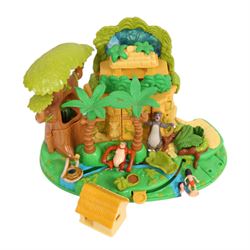 Five Bluebird Polly Pocket Disney playsets, comprising 1998 Jungle Book, complete with three dolls, village hut and tree swing, 1998 Winnie the Pooh 100 Acre Wood, with Winnie the Pooh, Piglet, Tigger, Eeyore and Roo figures and honeypot accessory, 1996 101 Dalmatians Puppies' Adventure, with Cruella De Ville and six puppies, 1995 Cinderella's Enchanted Castle, complete with eight dolls and carriage  and 1997 Mulan's Brave Journey with four dolls and Khan the horse
