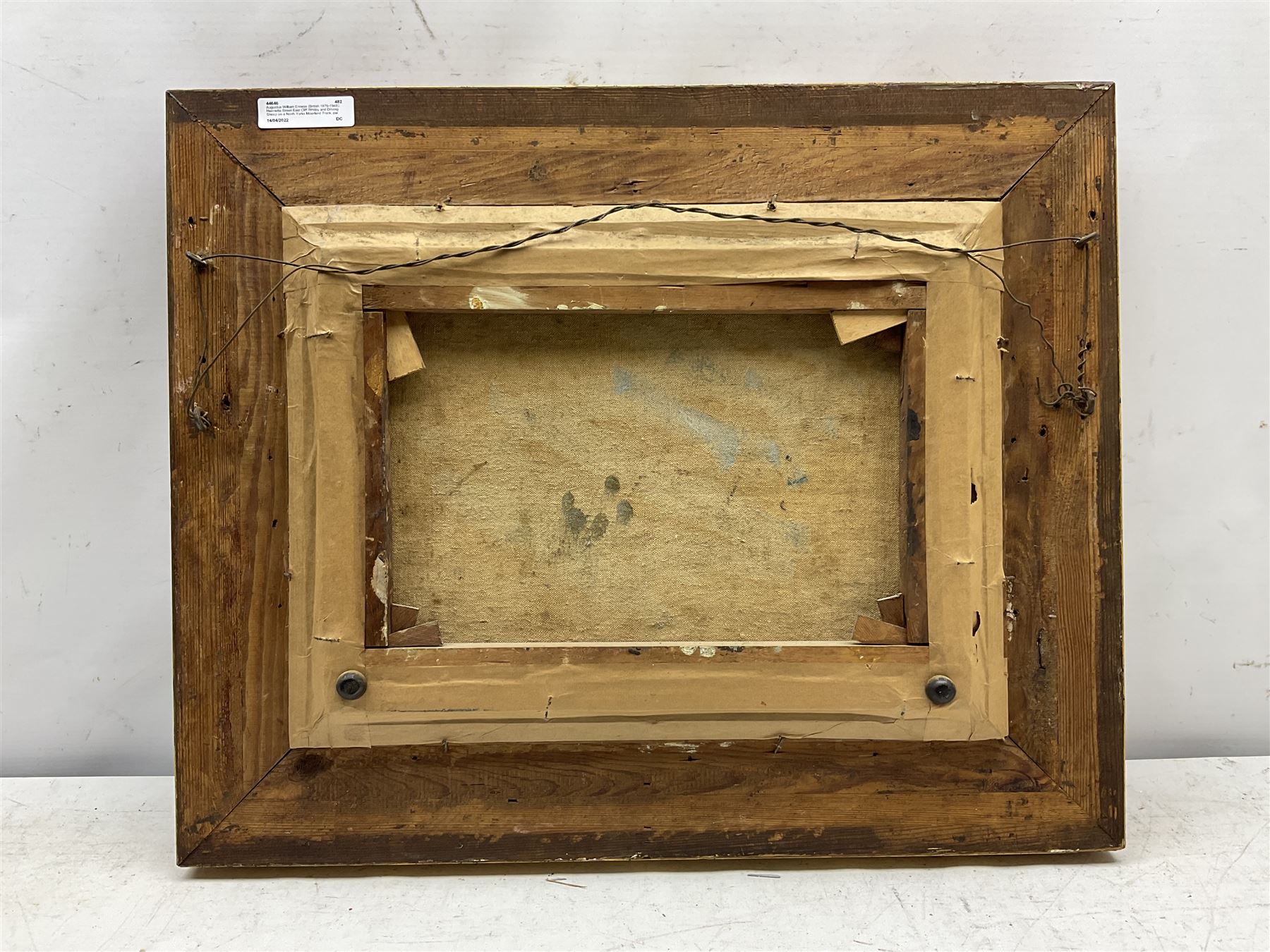 Augustus William Enness (British 1876-1948): Henrietta Street East Cliff Whitby and Driving Sheep on a North Yorks Moorland Track, pair oils on canvas one signed the other signed with initials 24cm x 34cm (2)