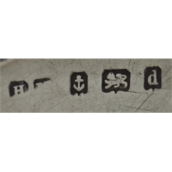 Two silver vases by Charles Edwards, London 1902, set of six teaspoons and sugar tongs by Lee & Wigfull, Sheffield 1918 cased, silver clover leaf bon bon dish by Henry Matthews, Birmingham 1903 and a hallmarked silver lidded box, weighable silver approx 6.9oz 