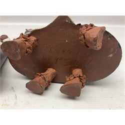 Leonard Stockley; two studio pottery figures modelled as a king and queen upon horses, both signed beneath,  H25cm