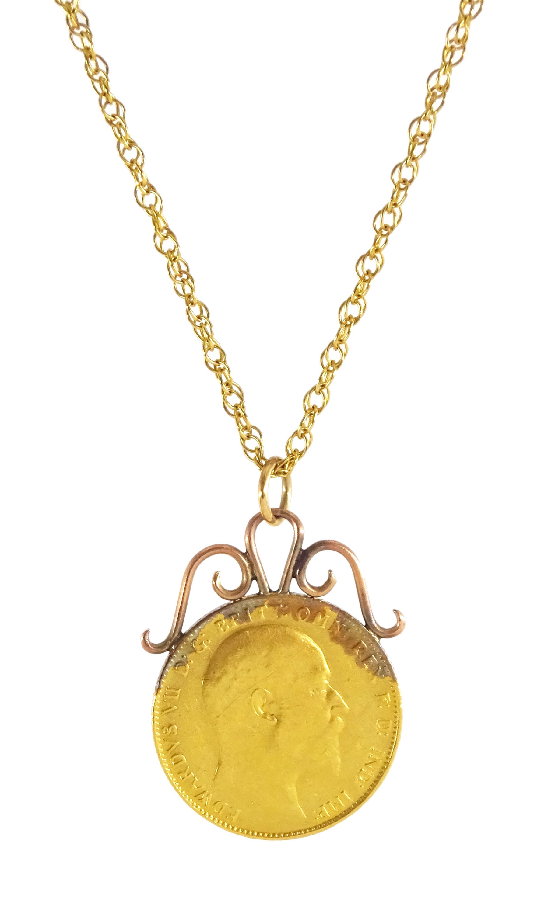Edward VII 1910 gold full sovereign coin Jewellery 124055 - Main Image