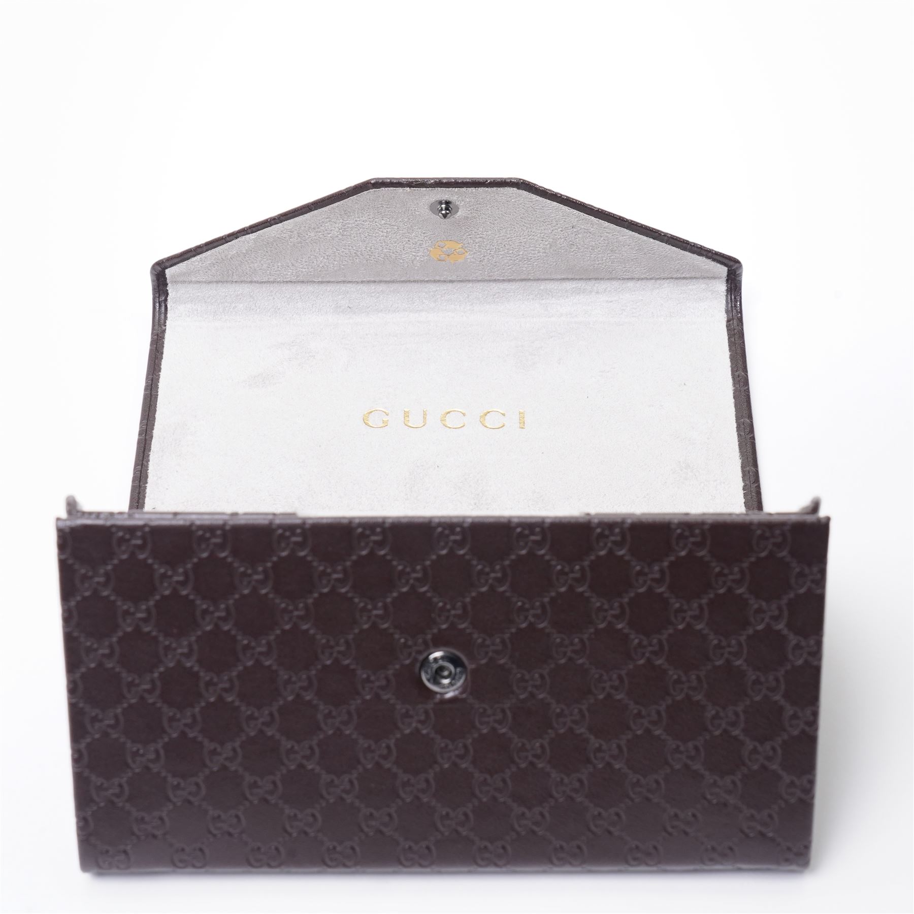 Gucci - pair of oversized sunglasses, with graduated mirrored lenses in tortoiseshell-effect frame, the arms with signature web stripe and interlocking gold-tone GG logo, unused with original monogram leather case 