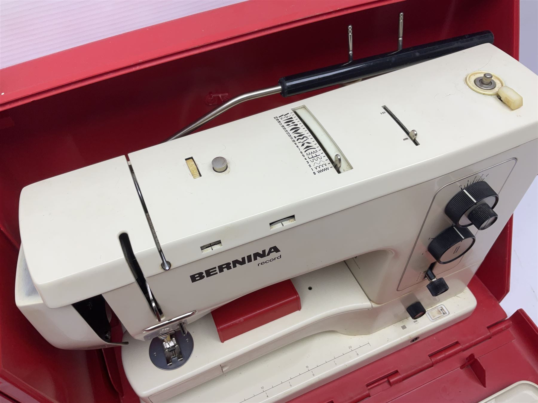 Mid 20th Century Bernina Record Electronic sewing machine in case, untested
