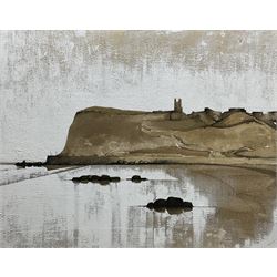 Wilson (20th century): Scarborough North Bay, mixed media with sand indistinctly signed 61cm x 77cm