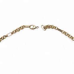 9ct gold fancy link chain necklace