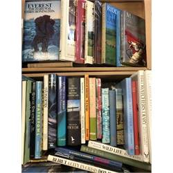 Forty books on natural history, birds, landscapes, polar exploration, horses etc, in two boxes  