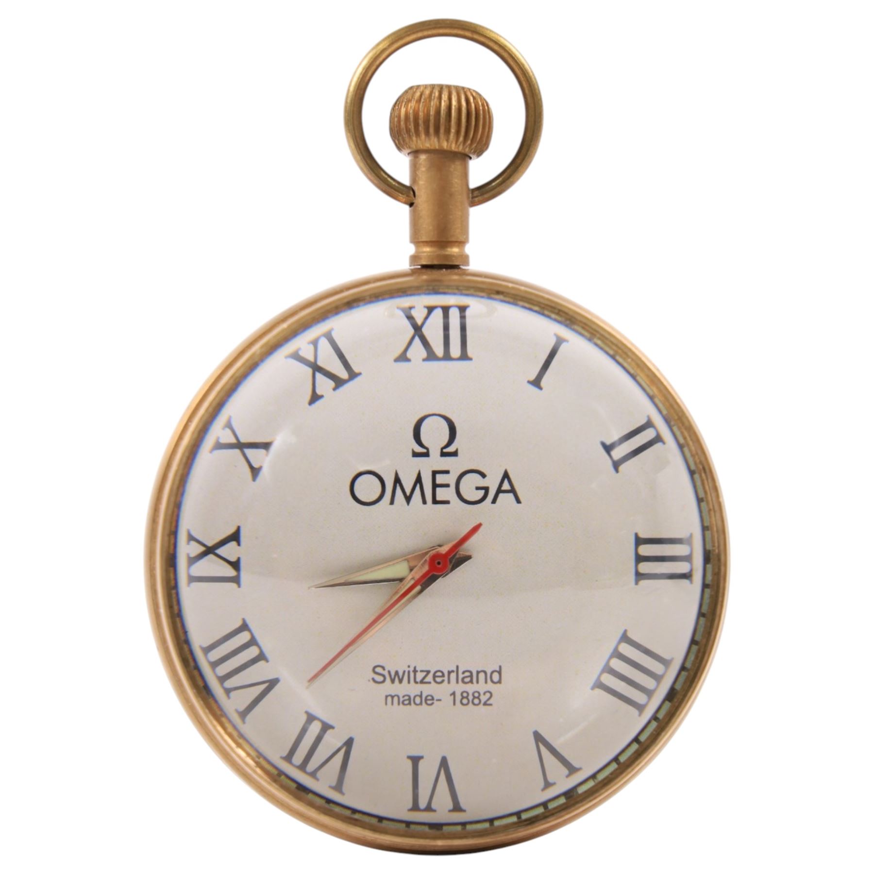 Omega ball form desk clock, H6cm