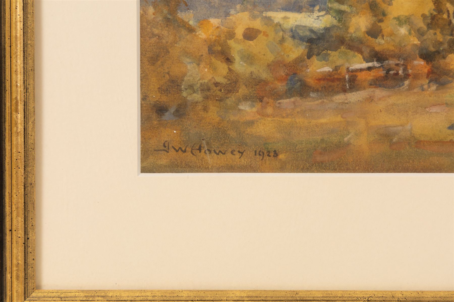 John William Howey (Staithes Group 1873-1938): 'Hambleton Hills - Thirlby', watercolour signed and dated 1923, titled in a later hand verso 26.5cm x 36cm