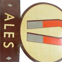 Magnet Ales enamel advertising sign, H117cm, W76cm