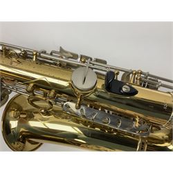 St Louis Alto saxophone, serial no.82437 in John Packer JP Blues 141 carrying case; with two-piece saxophone stand