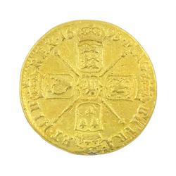 William III 1695 gold full guinea coin