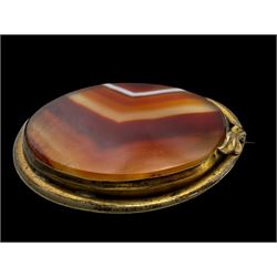 Victorian gold amethyst brooch, 20ct gold coin mounted on 9ct gold bar brooch, silver bangle, silver bracelet and an agate brooch