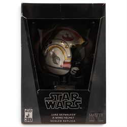 Kotobukiya ARTFX Star Wars Darth Vader EP3 version 1:7 scale pre-painted soft vinyl model kit snap fit model kit, together with two Master Replicas Star Wars scaled replica helmets, Luke Skywalker X-Wing and Stormtrooper, all boxed (3)