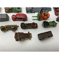Dinky - twenty-six unboxed and playworn die-cast models including Foden Regent Tanker, two Foden lorries, Pressure Refueller No.642, Snow Plough, Elevator Loader, Foden Dump Truck, Blaw Knox Bulldozer and other commercial vehicles
