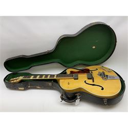 Hofner President semi-acoustic guitar with pearline mounts L104cm, in carrying case