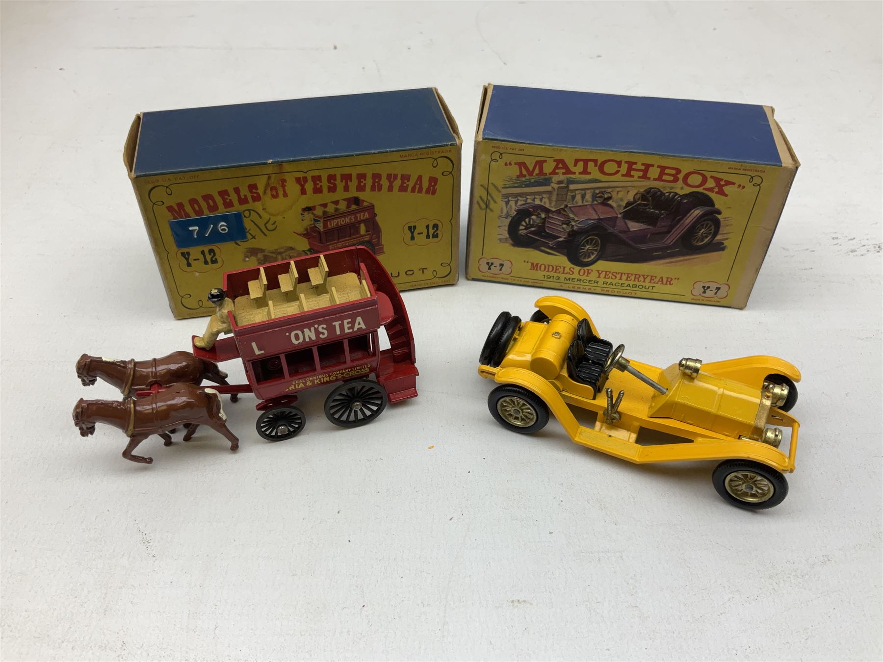 Matchbox Models of Yesteryear - two early models Y7-2 and Y12-1; and eighteen other models Y1-2, Y2-2, Y2-3, two x Y3-2, Y4-3, Y5-3, Y6-3, Y8-2, Y8-3, Y9-2, Y10-3, Y11-2, two x Y12-2, Y13-2, Y14-2 and Y16-2; all boxed (20)