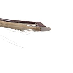 Early 19th century English cello by Samuel Gilkes of London, circa 1820, with two piece back and pine table finished in a golden brown varnish, certificate of authenticity from D.R Hill & Son, Buckinghamshire, numbered H494 in their records, in Hiscox hard case, with two horse hair cello bows, the first an English example stamped Ferranda Millars Liverpool, the second a German example stamped R. Paesold, both with ebonised mother of pearl/abalone frogs and ivory tip plates
This item has been registered for sale under Section 10 of the APHA Ivory Act