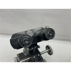 Three Binocular microscopes, comprising two W. Watson & Sons Bactil no 110331 and 107773 and Tasco LMSQF-F