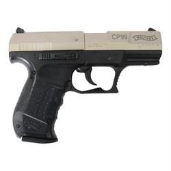 Walther CP99 air pistol, serial no J50295837,  together with Grizzly Win Mag Jr. air pistol and one other air pistol 