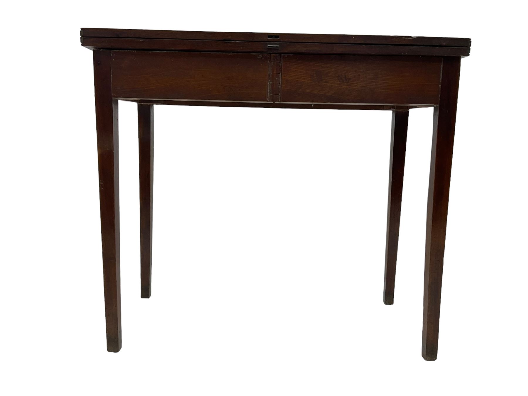 Mahogany rope twist jardiniere stand (H98cm); George III mahogany fold-over tea table (H75cm); occasional table with sectioned drawer (H72cm, W49cm, D37cm); upholstered stool (4)