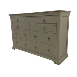 Cotswold Company - grey finish nine drawer chest 