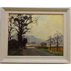  Don Micklethwaite (British 1936-): 'Mowthorpe Bridge', oil on canvas board signed, titled verso 33cm x 44cm  