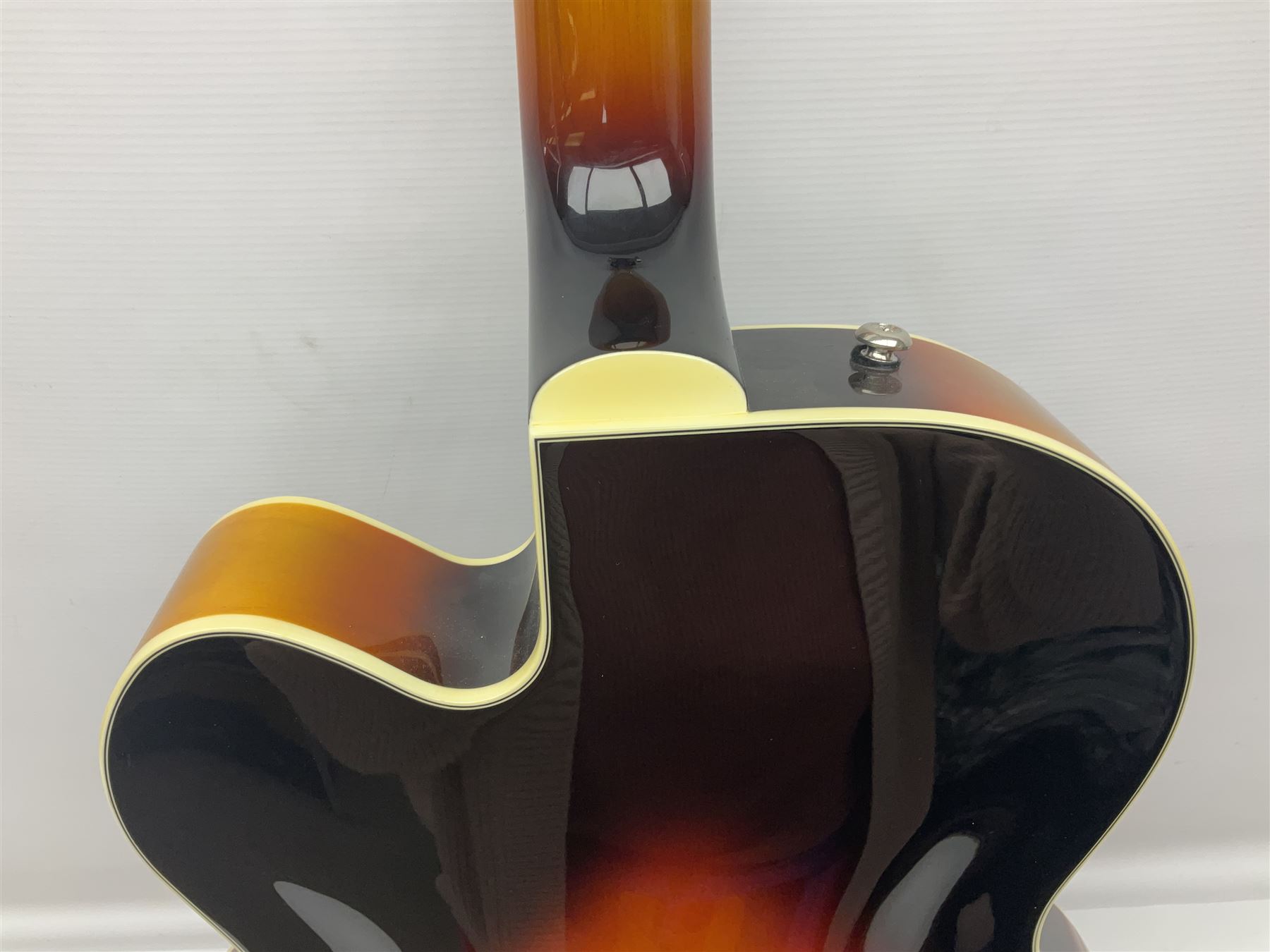Gretsch G2420/ABB semi-acoustic guitar with three-tone sunburst finish, serial no.IS191201597, L107cm overall; in original hard carrying case dated 2019.