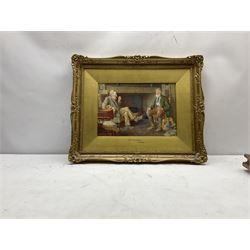 Henry Edward Spernon Tozer (British 1864-1940): 'A Call and A Crack' & 'Tea and Scandal', pair watercolours signed and 1921/22, 22cm x 32cm (2)