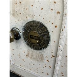 George Price - Victorian cast iron safe with key - white painted - THIS LOT IS TO BE COLLECTED BY APPOINTMENT FROM DUGGLEBY STORAGE, GREAT HILL, EASTFIELD, SCARBOROUGH, YO11 3TX
