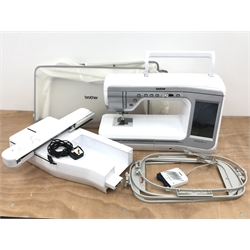  Brother Innov-is V5 sewing and embroidery machine with embroidery frames, Brother PE-DESIGN USB card writer and cover  