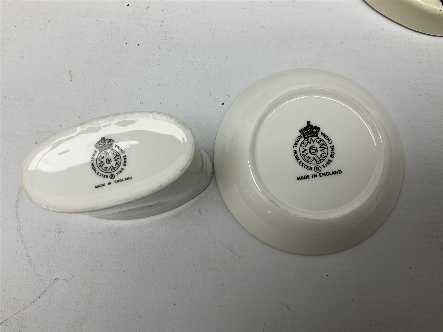 Royal Worcester trinket dish and vase, together with Palissy 'Herring Hunting Scenes' plate , Gerz West German Beer Stein, musical Toby jug and other ceramics 