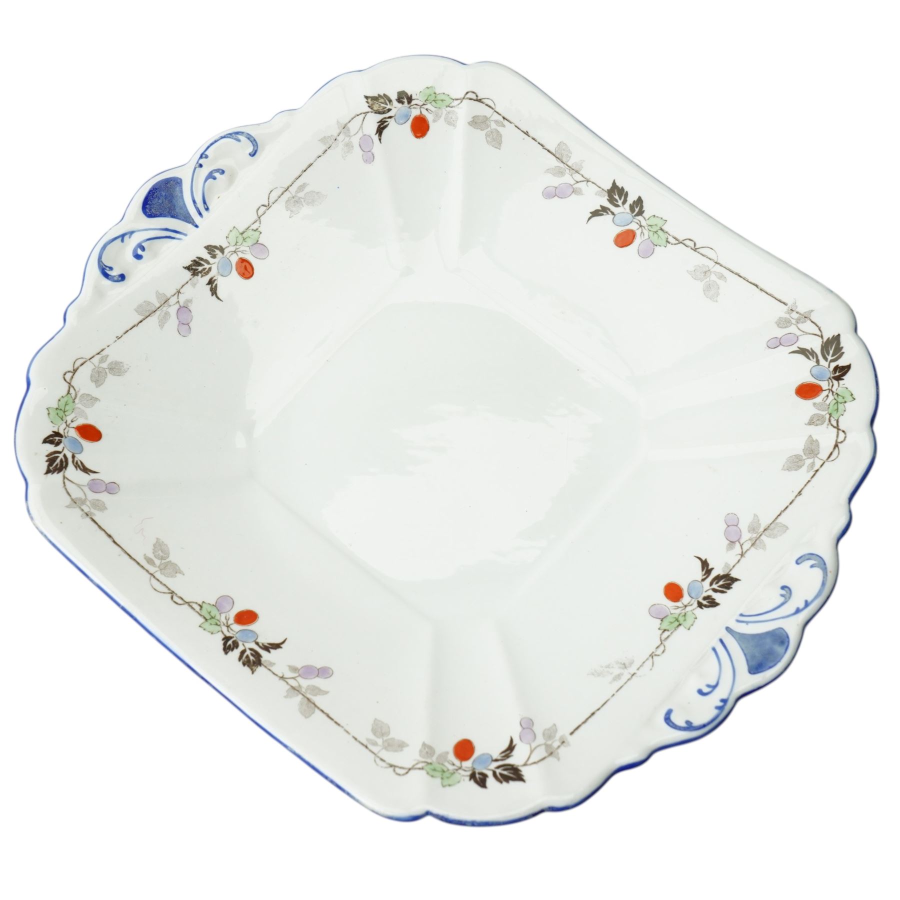 Shelley tea wares, comprising ten teacups and saucers, twelve side plates, and two sandwich dishes