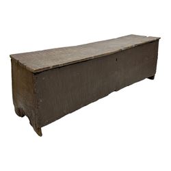 16th/17th century oak six plank boarded kist 