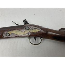 18th century flintlock coaching carbine, approximately 24-bore, maker Grice dated 1759, the 56cm(22