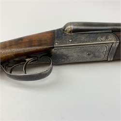 Spanish Armas Erbi 12-bore boxlock non-ejector side-by-side double barrel shotgun with walnut stock and 71cm barrels, No.21051, L115cm overall SHOTGUN CERTIFICATE REQUIRED