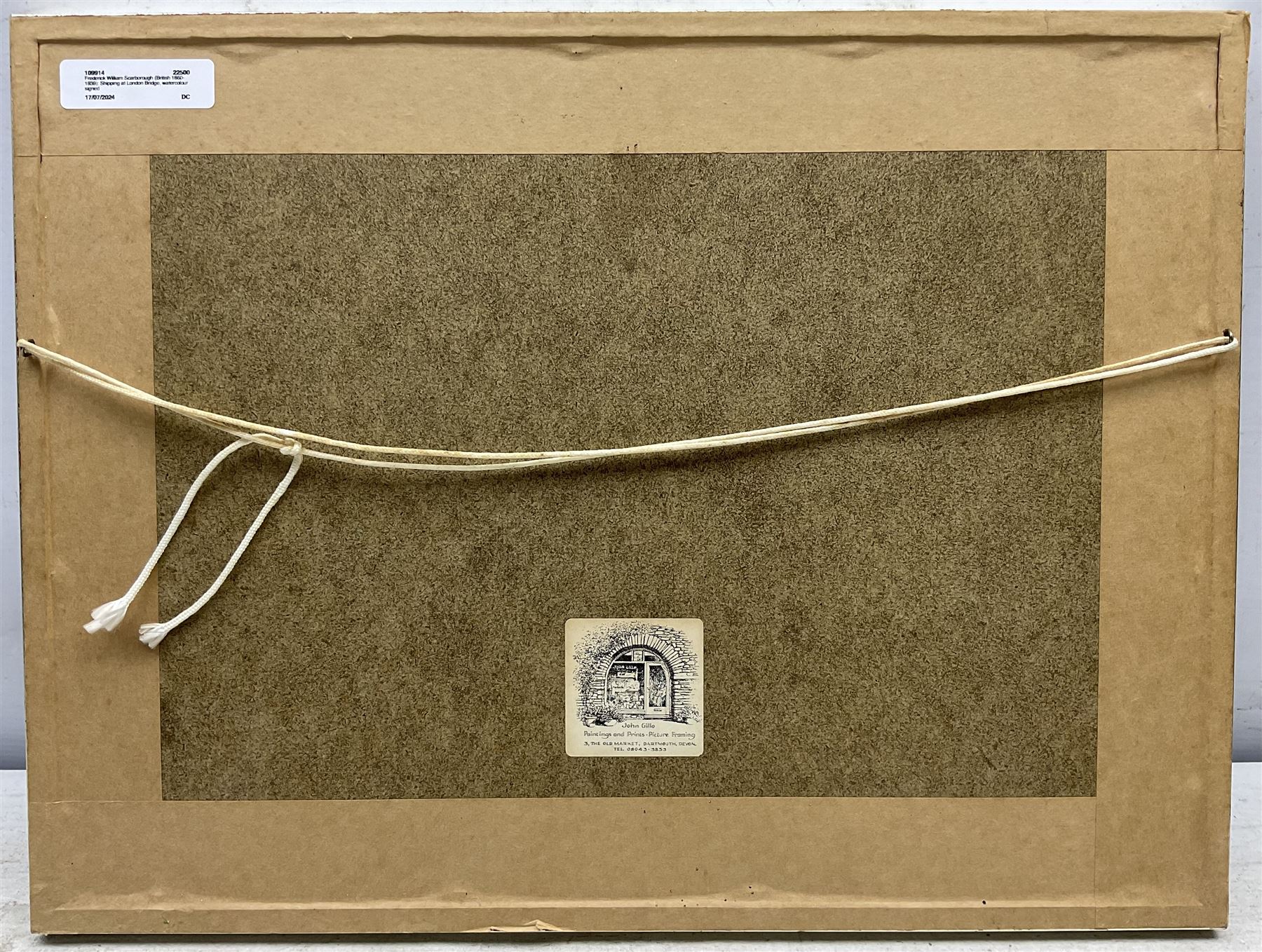 Frederick William Scarborough (British 1860-1939): Shipping at London Bridge with St Paul's in View, watercolour signed 18cm x 29cm