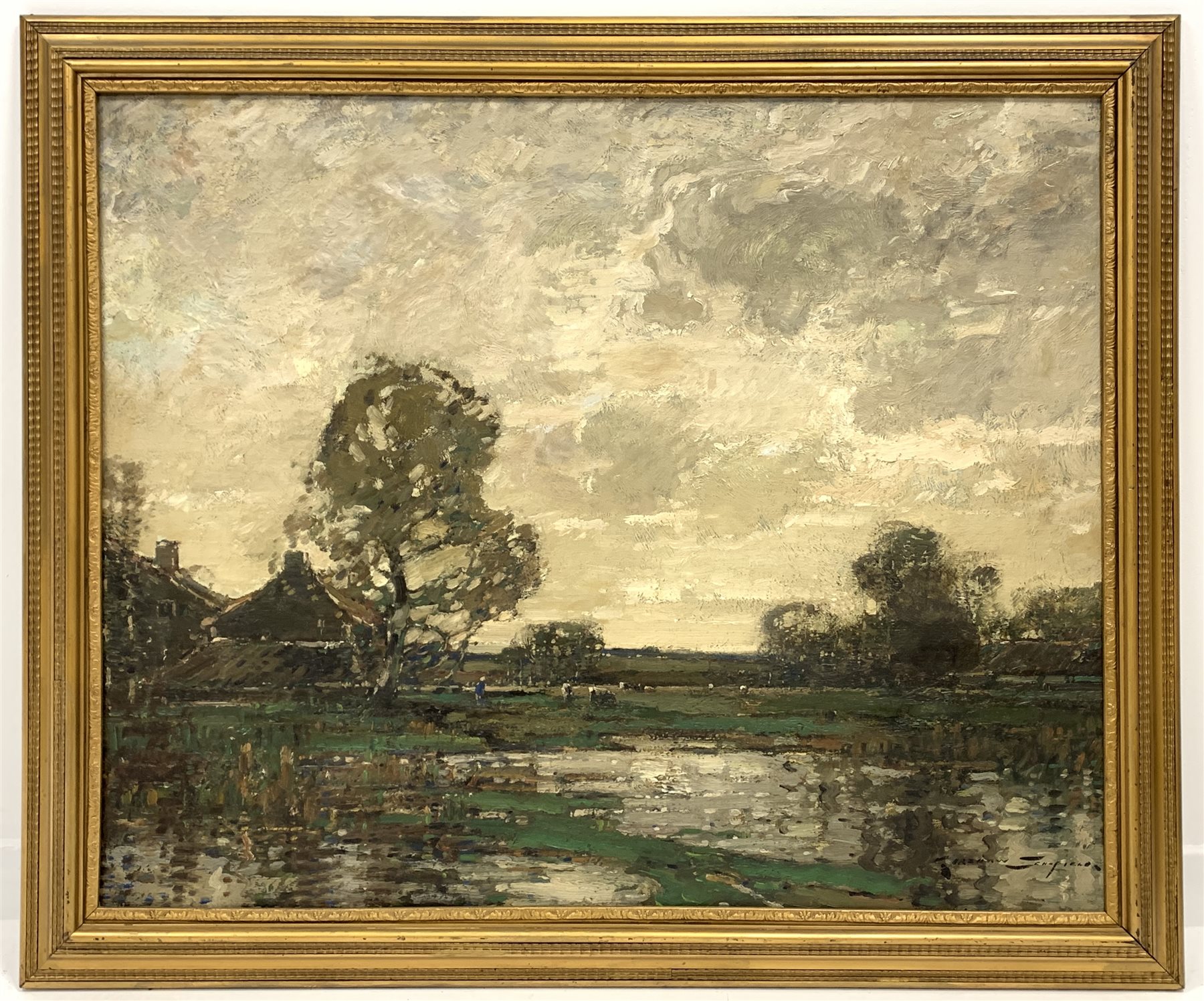 Kershaw Schofield (British 18721941) Landscape with Farm Buildings