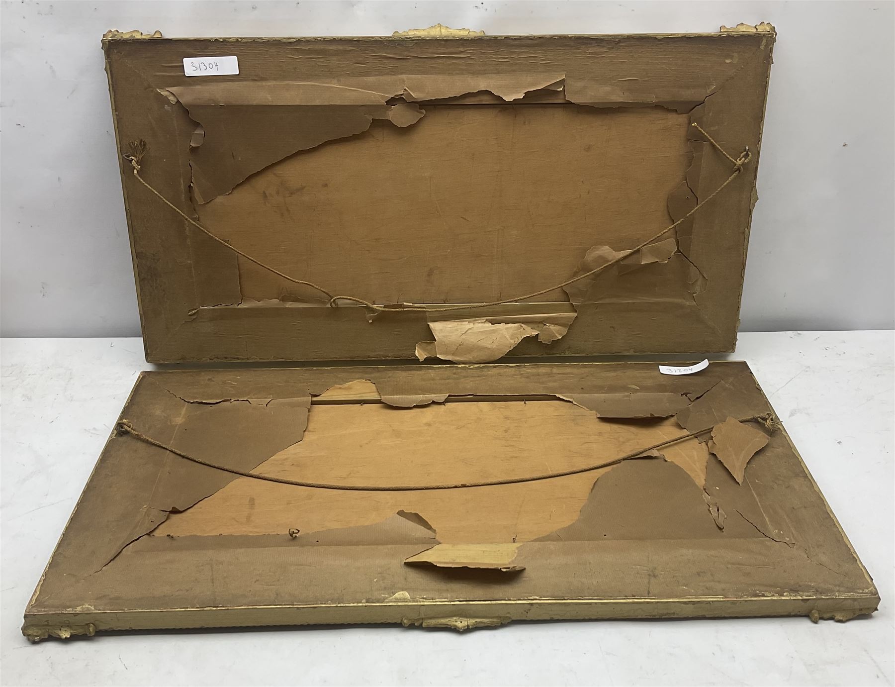 J Rogers (British 19th/20th century): Lake Scene and Coastal Scene, pair watercolours signed 20cm x 53cm (2)