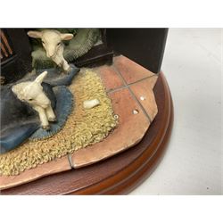 Border Fine Arts figures, to include Galloway Bull, A2692, Galloway Cow & Calf, A3790, Well Warmed, A1454, Found Safe, A0602 etc (7) 