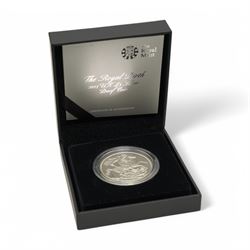 Four The Royal Mint United Kingdom silver proof five pound coins, comprising 2013 'The Christening Of HRH Prince George Of Cambridge', 2013 'The Royal Birth', 2014 'The First Birthday Of HRH Prince George Of Cambridge' and 2018 'Four Generations of Royalty', all cased with certificates