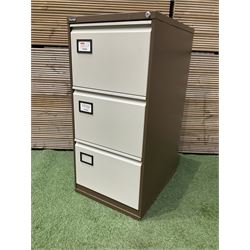 Triumph three drawer filing cabinet - THIS LOT IS TO BE COLLECTED BY APPOINTMENT FROM DUGGLEBY STORAGE, GREAT HILL, EASTFIELD, SCARBOROUGH, YO11 3TX