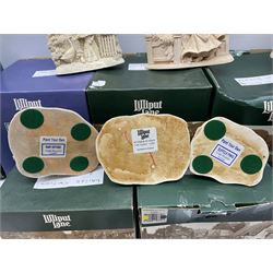 Ten Lilliput Lane models from the 'Paint Your Own' collection, to include cottages and plaques, all boxed, to include one boxed model with paints and brushes and a further box of paints