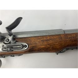 Webley Mark III .22 Sports Starting Pistol, top venting, with bakelite grips, boxed with instructions; and a reproduction Georgian Tower flintlock blunderbuss (2)
