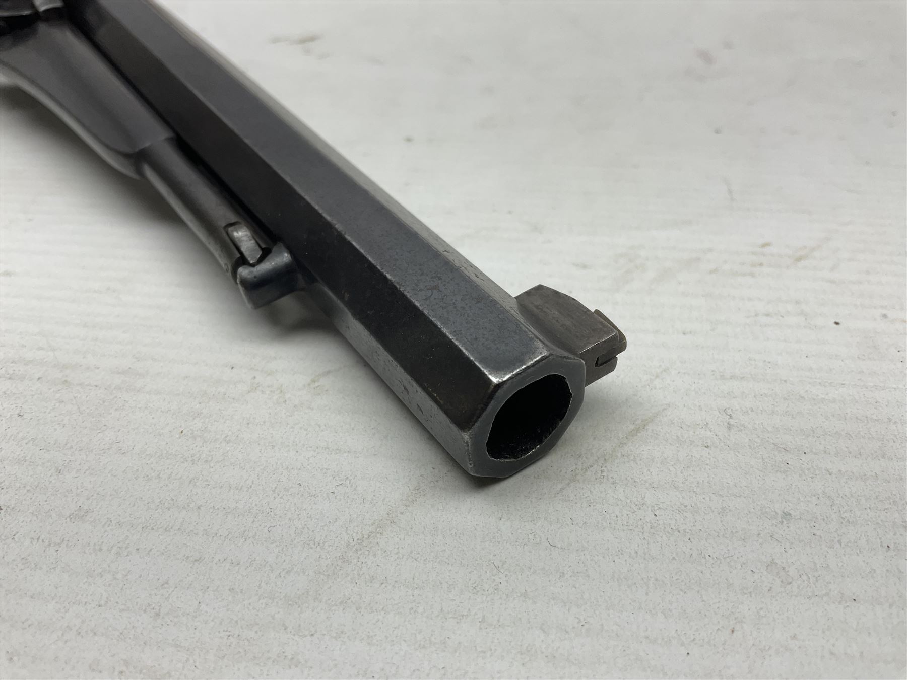 Unmarked Spencer & Rogers type Remington style .44 cal. six-shot percussion revolver, 20cm octagonal barrel with loading lever under, brass trigger guard and two-piece wooden grip L37cm overall; together with a framed watercolour by Alan J. Gray dated 2009 entitled 'The Remington .44 Calibre 1861 Navy Revolver'  19 x 42cm (2)