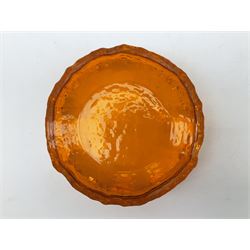 Whitefriars style orange bark effect bowl, D20cm
