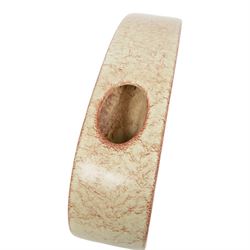 Mid century Bertoncello vase designed by Robert Rigon, of abstract design with Screziato Havana glaze, H23cm