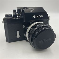 Nikon F Photomic Tn camera body, serial no. 6876146, circa 1967 with 'Nikon NIKKOR-S.C Auto 1:1.4 f=50mm' lens, serial no. 1446384 