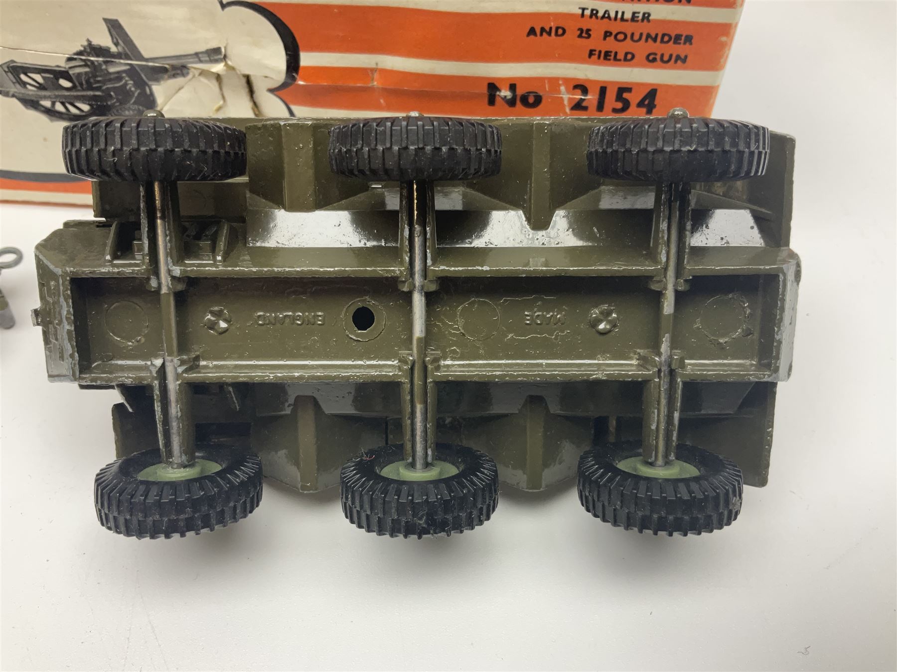 Crescent Saladin Armoured Patrol Set; boxed; unboxed Dinky Leopard Tank and American 105mm gun; two Corgi Superhaulers - TY86601 Scania Race Transporter Castrol Honda and TY86617 Scania Cutrainside Prestons of Potto; both boxed; and post-WW2 German clockwork tin-plate three-piece train set
