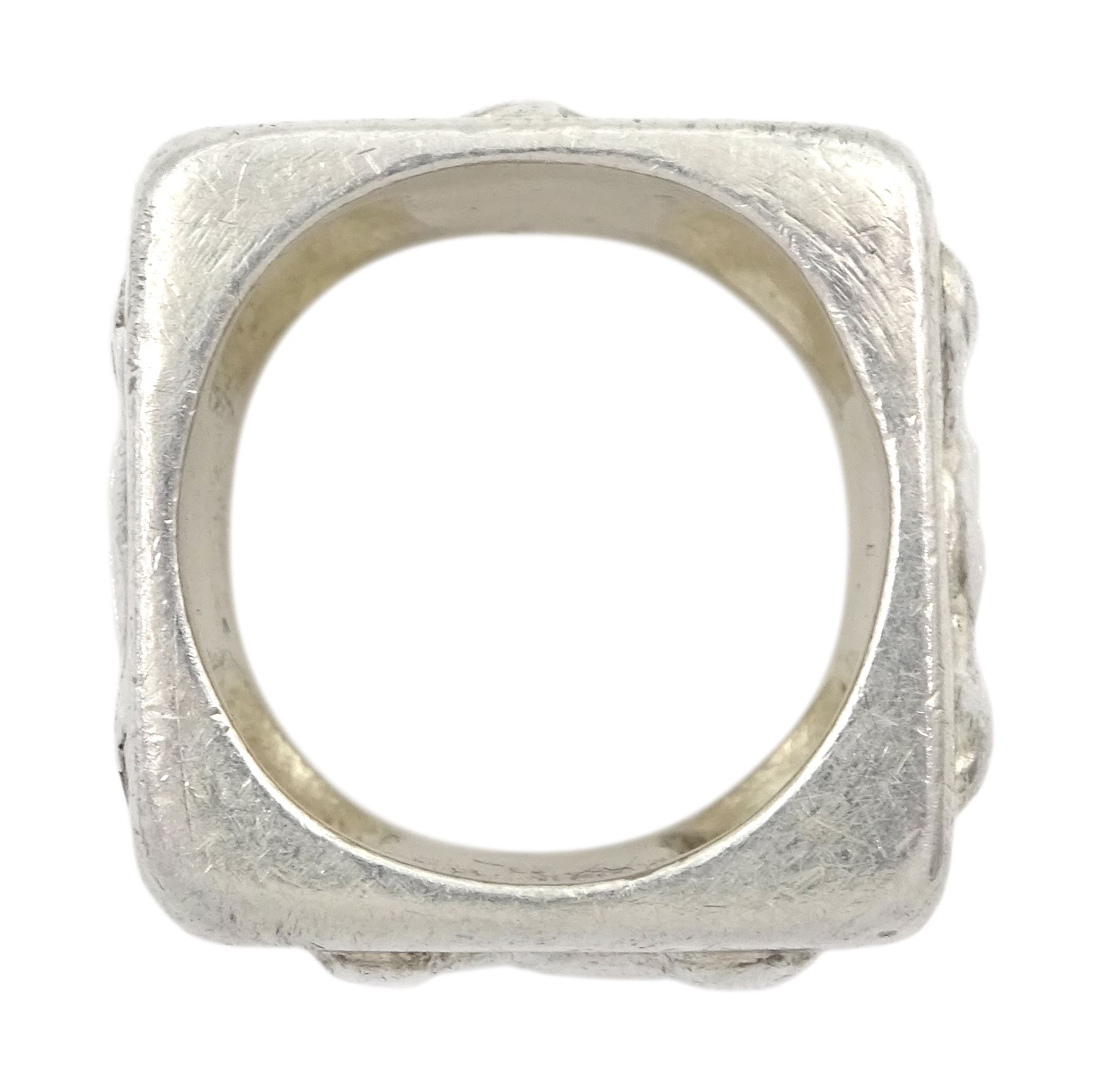 Gentleman's silver dice ring by Vivienne Westwood, stamped 925